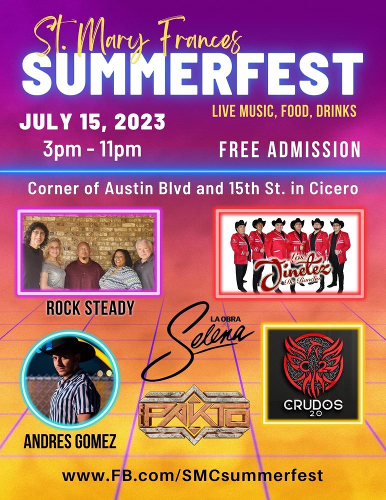 St. Mary Summerfest flyer, Cicero, featuring La Obra